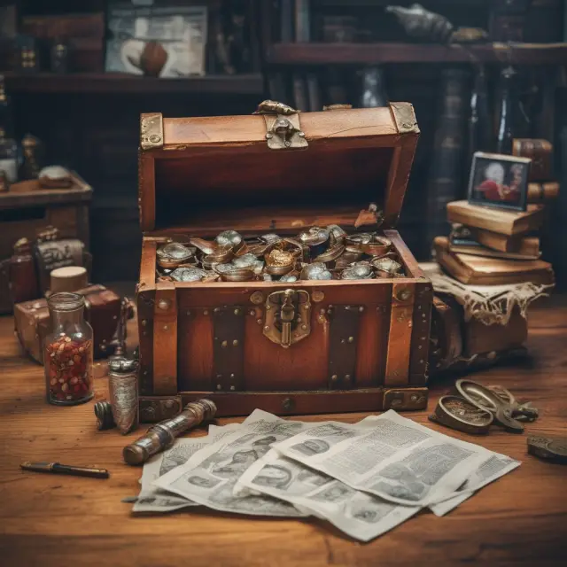 Market researchers examining consumer trends and preferences in a treasure chest, enhancing business decision-making