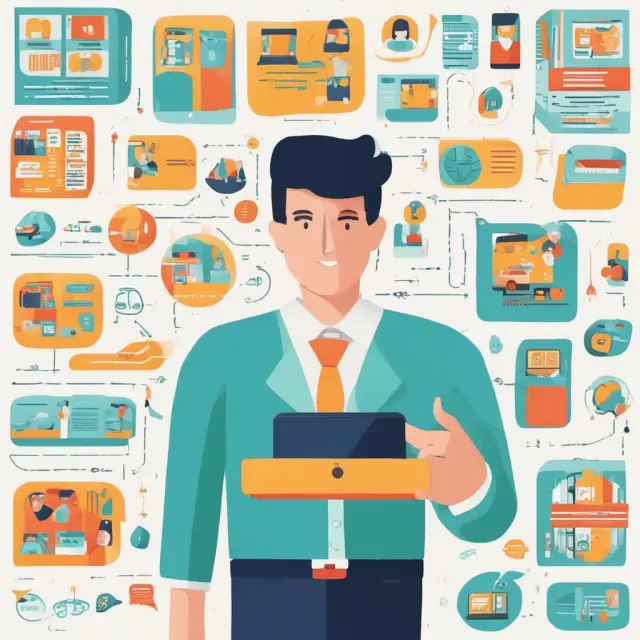 An abstract representation of digital transformation, sustainability, voice search, and personalization shaping future market segmentation trends
