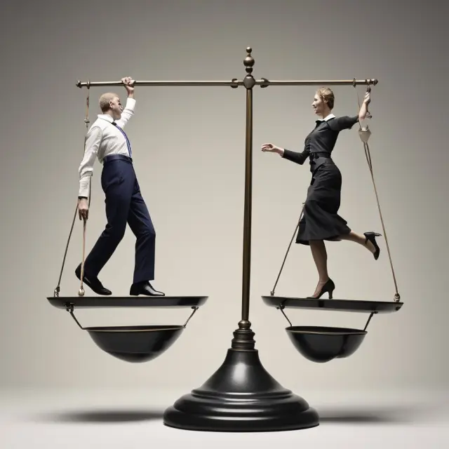 Visual representation of buyers and sellers interacting to establish market equilibrium