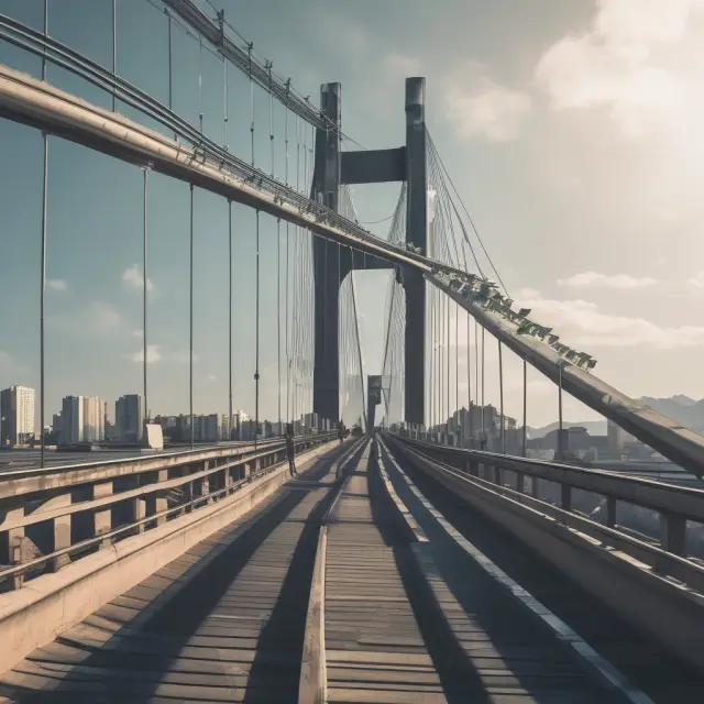 Image of a sturdy bridge linking two sides, representing developed and developing markets, reflecting their distinct characteristics and interconnectedness