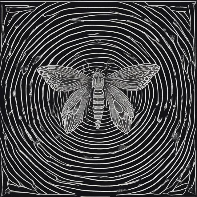 Moth exploring a hidden market maze, representing illegal and shadow economies