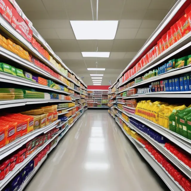 A colorful market basket filled with various items representing different economic sectors, symbolizing the importance of market baskets in understanding economic trends and monitoring inflation