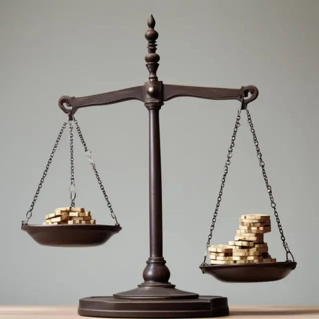 Image of a scale balancing advancing and declining stocks within an index