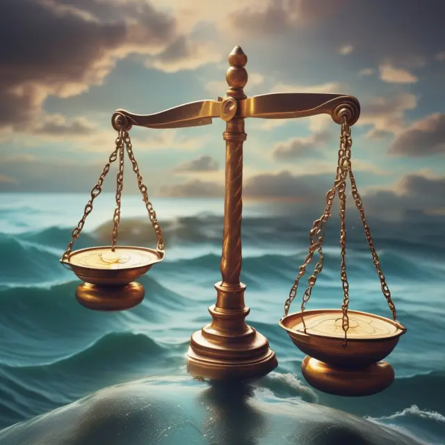 A balance with new highs tipping over, outnumbering new lows, in a bull market context.