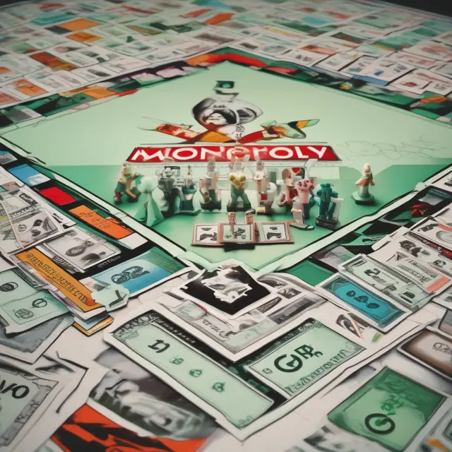 Two coins symbolizing monopoly and monopolistic competition, with consumers and producers on either side, representing market dynamics in imperfectly competitive markets