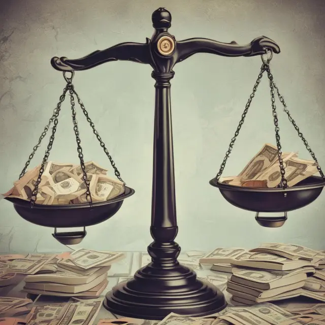 Three scales displaying stocks, bonds, and currencies to represent an investor