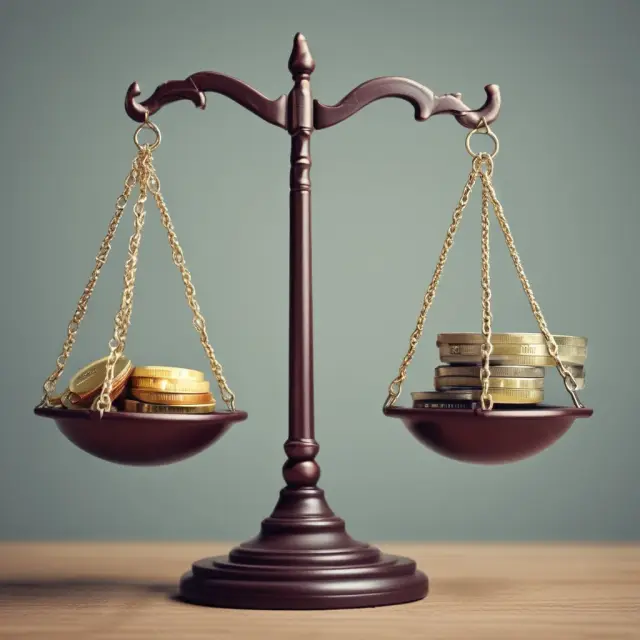 An image of a balanced scale with various assets (stocks, bonds, cash) represented by weights, highlighting the importance of managing market exposure and diversification