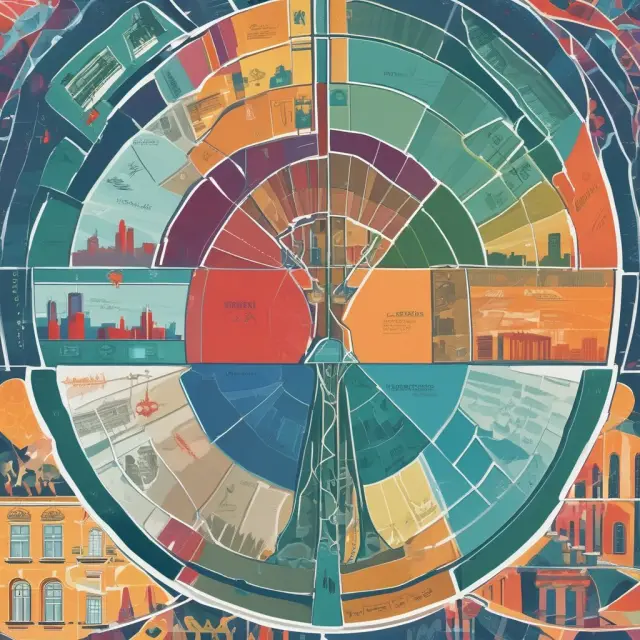 A kaleidoscope representing diverse markets, sectors, regions, and asset classes, showcasing the investor