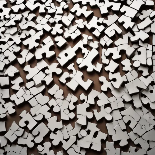 Puzzle pieces representing market failure causes: externalities, information asymmetry, and market power