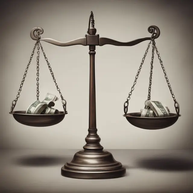 Scales balanced between S&P 500 and US Aggregate Bond Index, representing a well-diversified portfolio
