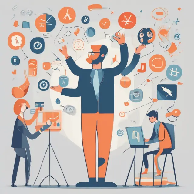 Marketer skillfully juggling product, price, placement, and promotion elements in a marketing mix