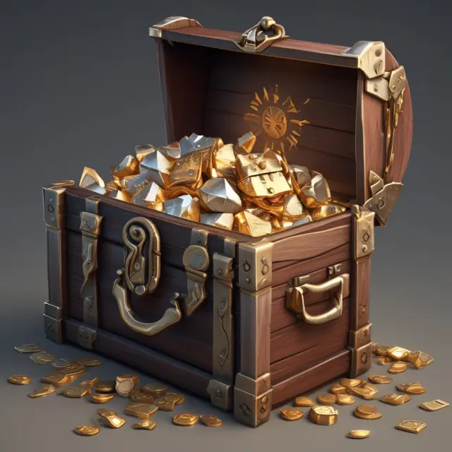 An ornate treasure chest filled with unique product features that shine against competitors