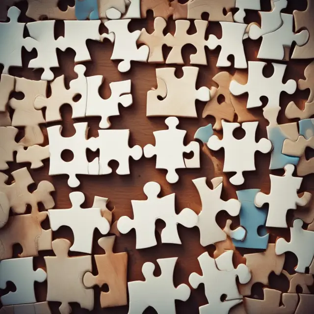A completed marketing strategy puzzle representing various marketing initiatives coming together for business growth