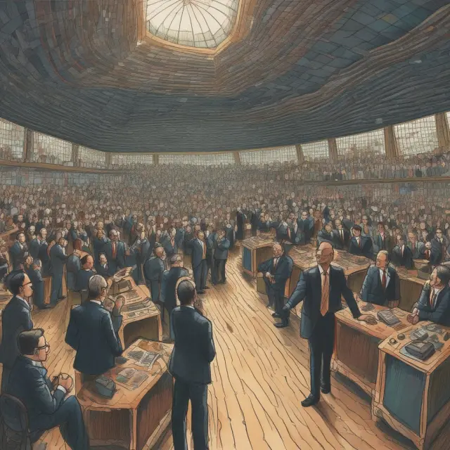 Market maker offering buy and sell quotations on a dynamic exchange floor, facilitating trading activity