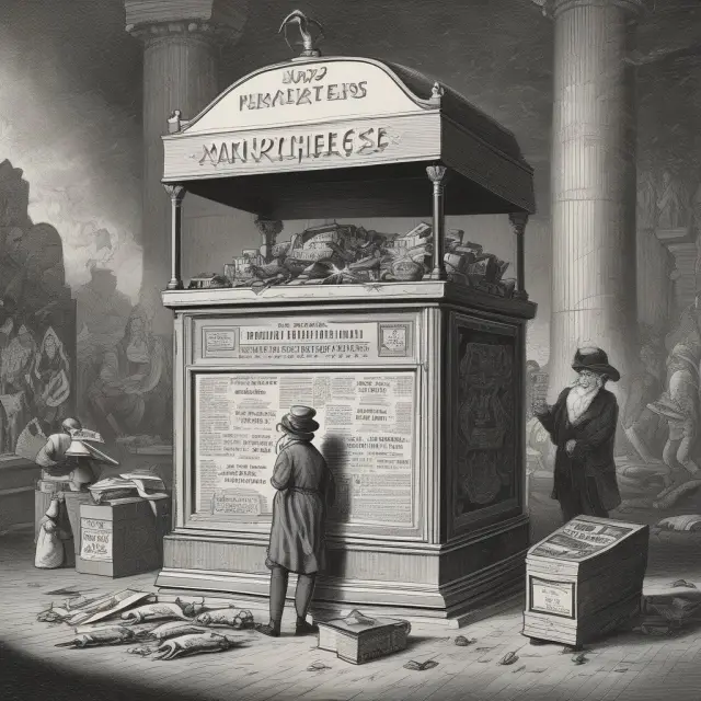 A Market-on-Close (MOC) order represented as a time capsule sealed during trading hours, bursting open to release transactions at the market closing price