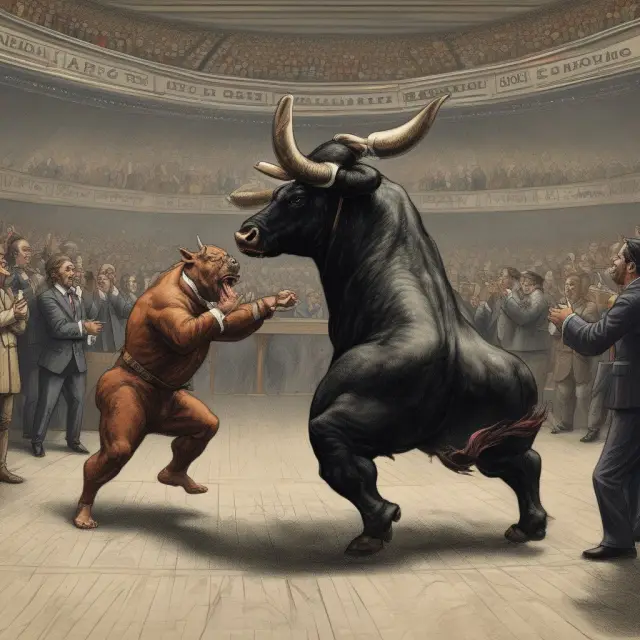 An image of historical market bull and bear returns with VaR methodologies overseeing potential losses