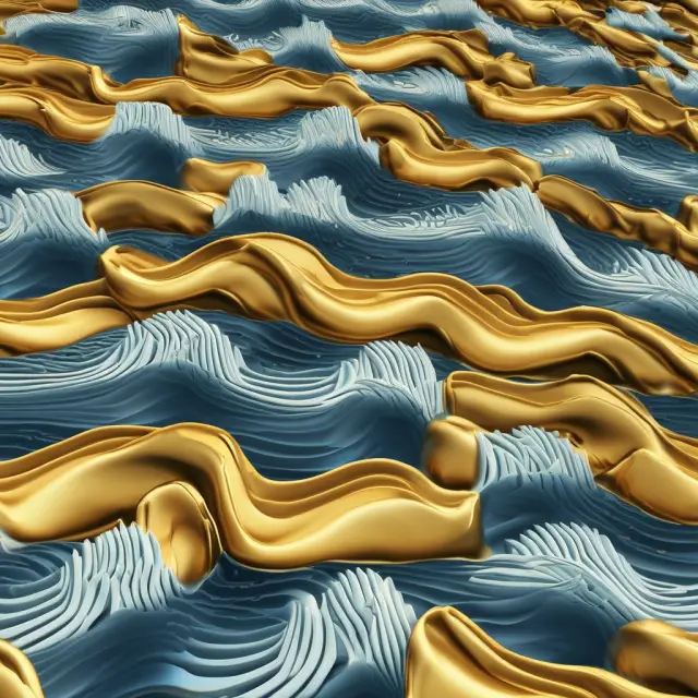 Gold and oil waves representing commodity risk