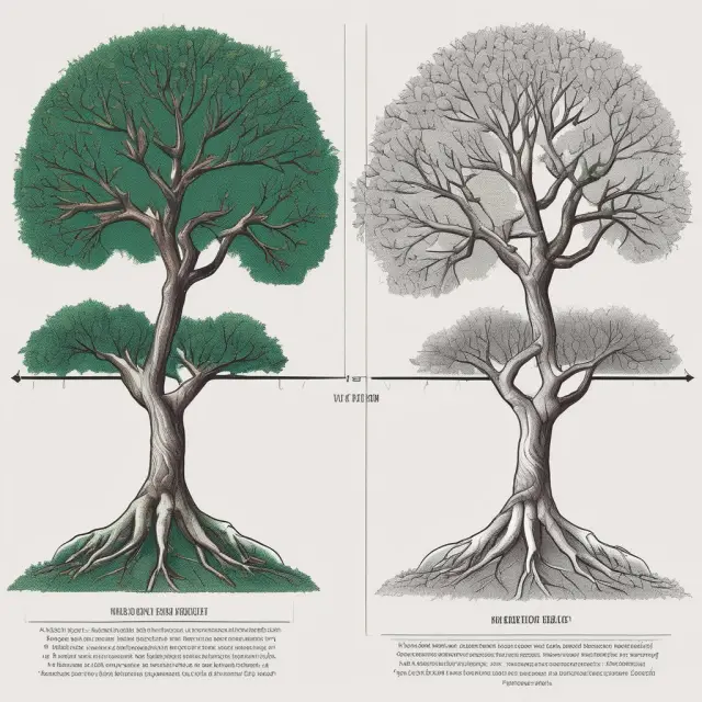 An intricate market risk premium quilt, with stocks (equity risk premium) standing out as a solitary, towering tree