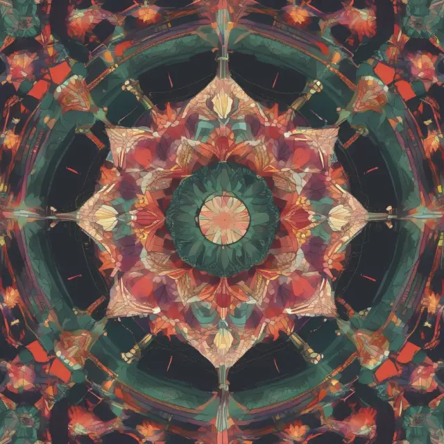 Artwork depicting a colorful kaleidoscope of investors fine-tuning their market risk premium based on their behavior and risk tolerance.