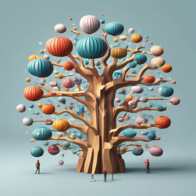 Giant businesses vying for market share, surrounded by smaller entities offering unique value propositions and innovative solutions to stand out