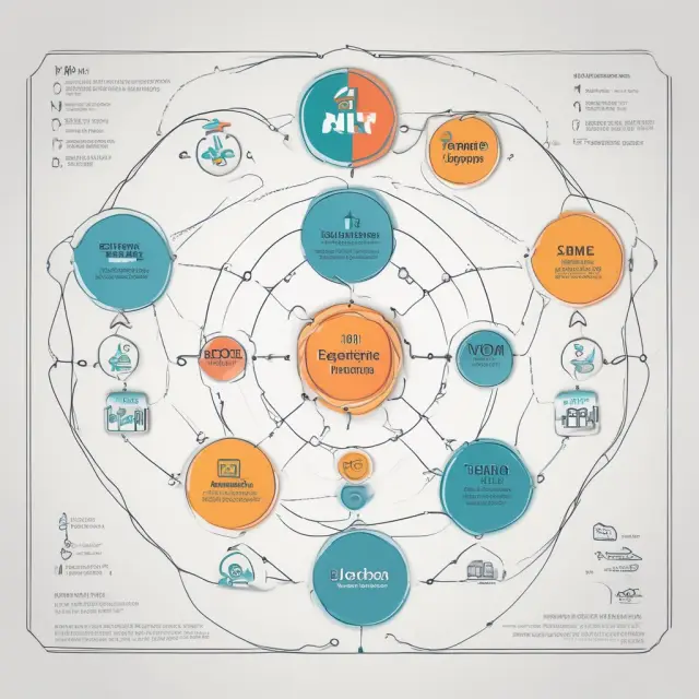Interconnected circles illustrating various companies, each representing their respective market shares within an evolving industry