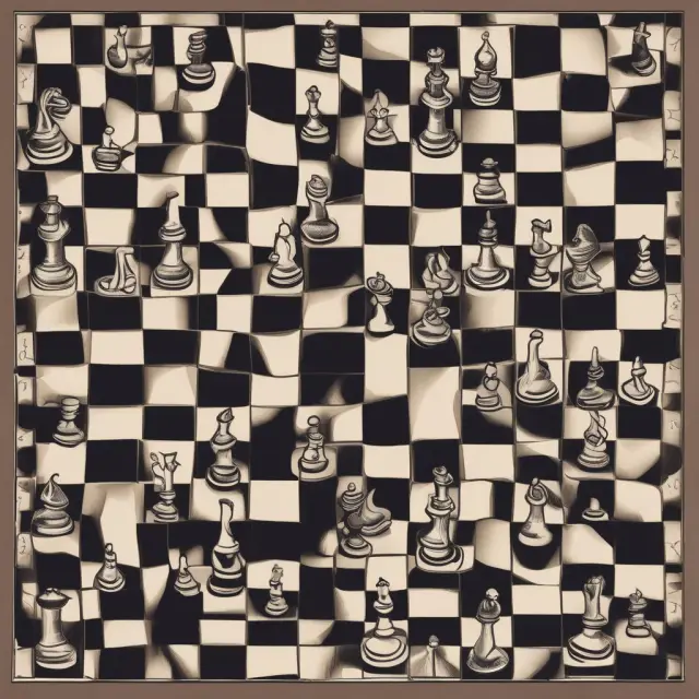 A chessboard symbolizes efficient markets, with market timing strategies as hidden pieces waiting to be discovered.