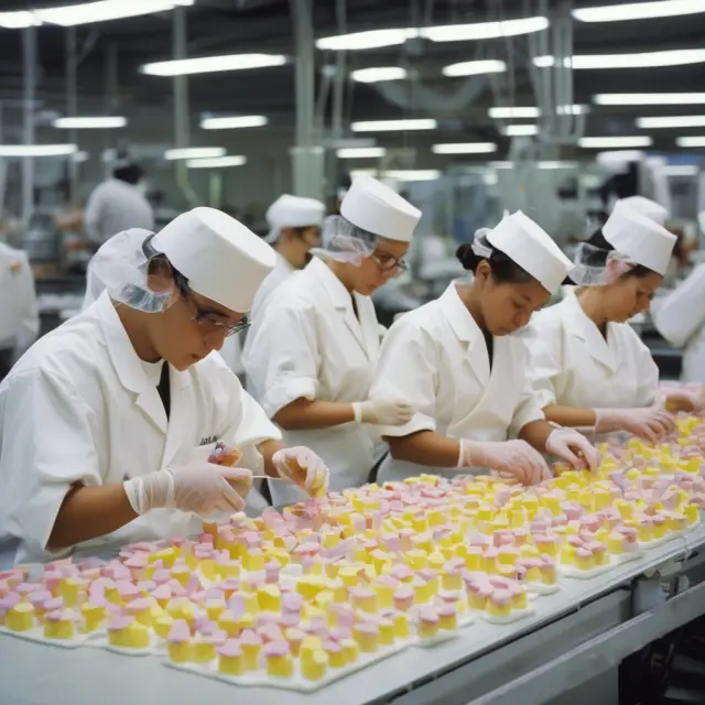 Automated assembly line producing high-quality marshmallow Peeps in bulk