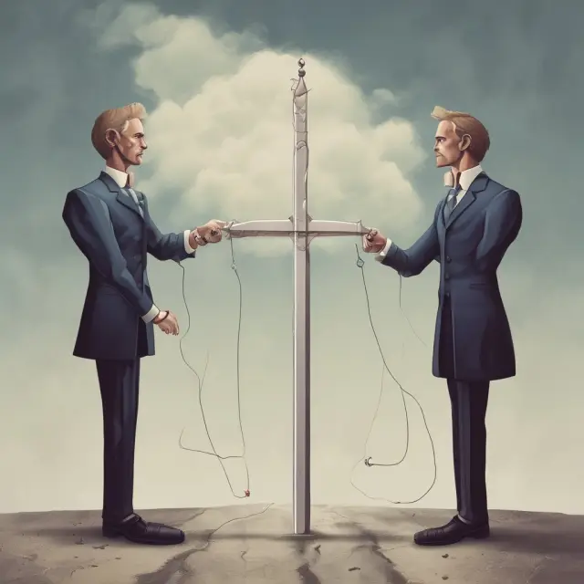 An investor holding a master fund, weighing potential tax complications and managing diverse investor needs on each scale of a balancing scale.