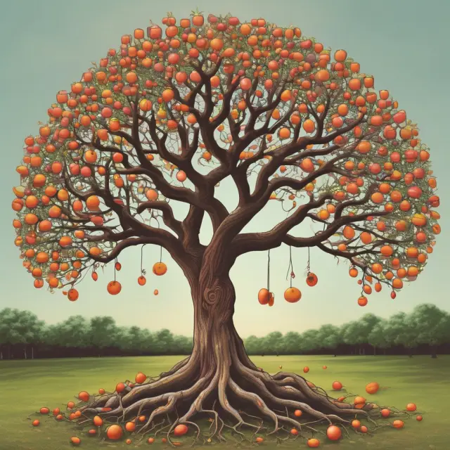 An MPA degree is depicted as a tree bearing fruits symbolizing diverse career paths in government, nonprofits, international organizations, consulting, education, and healthcare