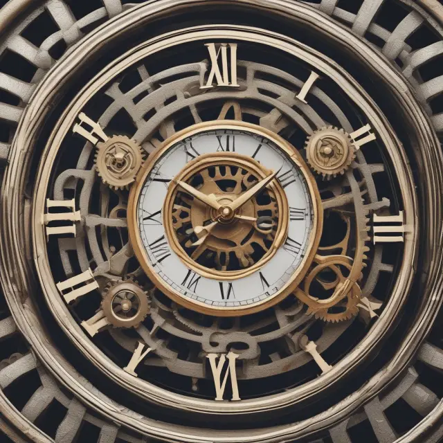 Clock with turning gears symbolizing commitment and progress as a student pursuing an MPA degree
