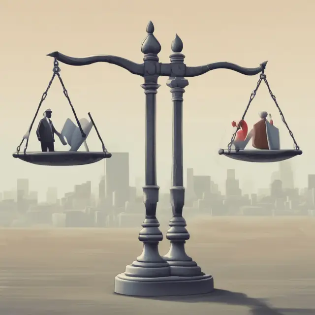 Limited partner and investor shown weighing their material participation on opposite sides of a balance scale to emphasize the importance of understanding active vs. passive involvement.
