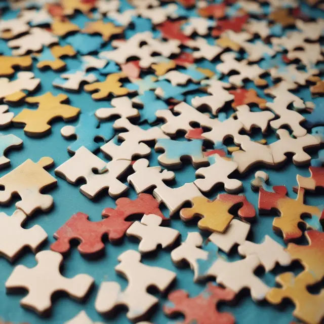 A jigsaw puzzle with puzzle pieces forming the seven material participation tests and completing an image of active income