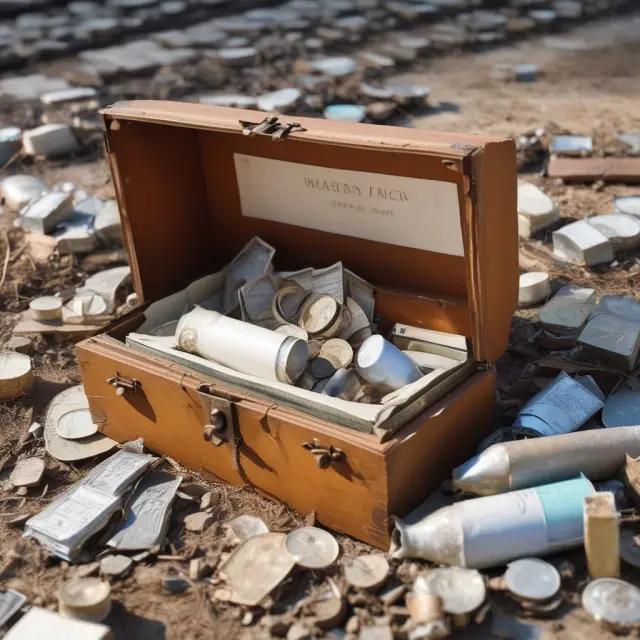 An old-fashioned time capsule opening to reveal a matured deposit