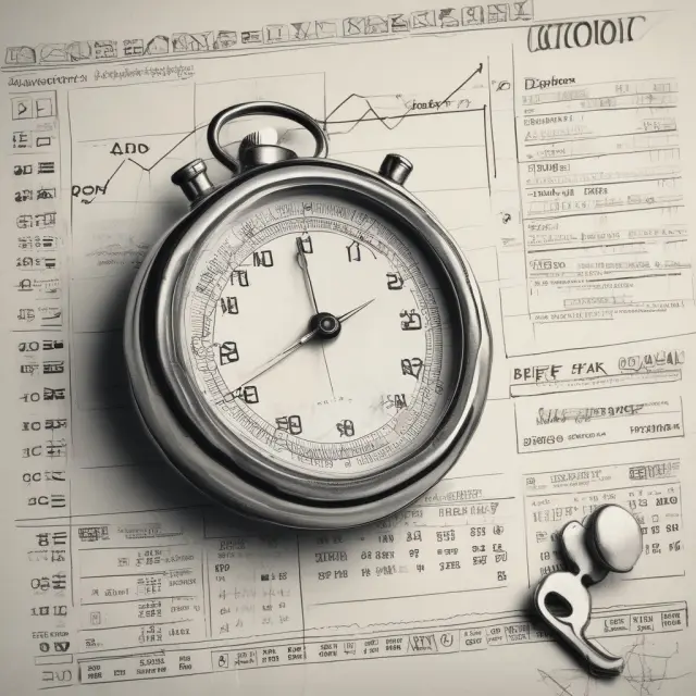 A bond timer with hands pointing at the maturity date on a financial calendar, emphasizing the importance of maturity in finance.