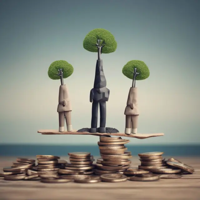 An image depicting a balance scale with short-term and long-term funding on either side, symbolizing effective financial management of maturities to prevent mismatches.