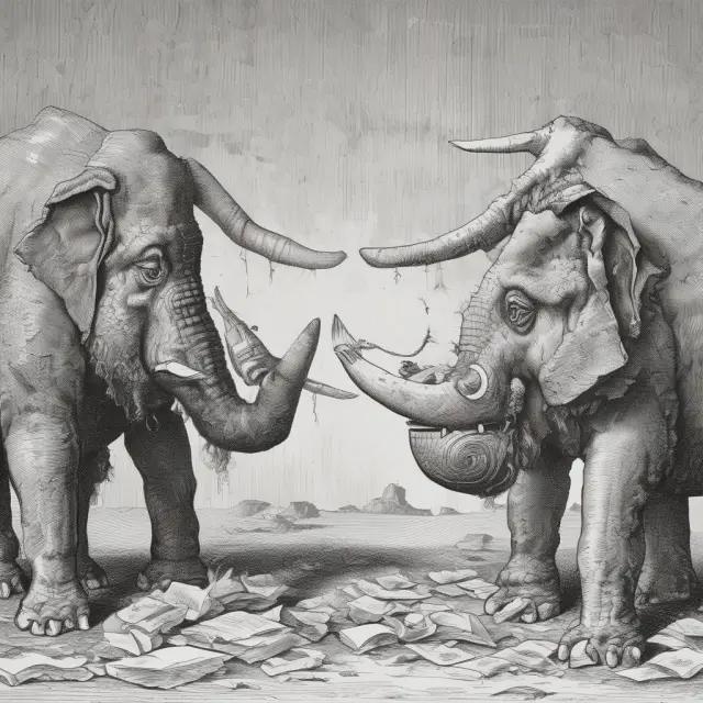 An illustration of a short-term asset dwarfed by a sea of short-term obligations, symbolizing the maturity mismatch issue.