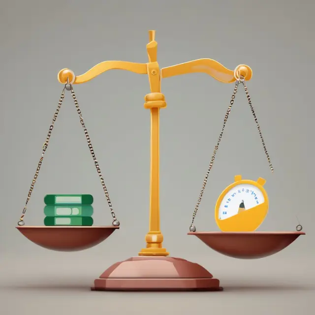 Balance scale comparing creditworthiness and debt obligations during loan evaluation
