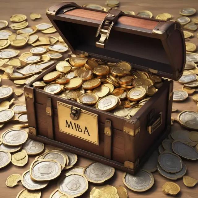 Golden chest filled with MBA scholarships and financial aid opportunities