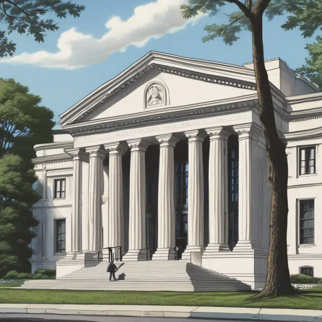Four sturdy pillars representing Ginnie Mae, Fannie Mae, Freddie Mac, and the Federal Reserve providing support for a vast mortgage-backed securities market