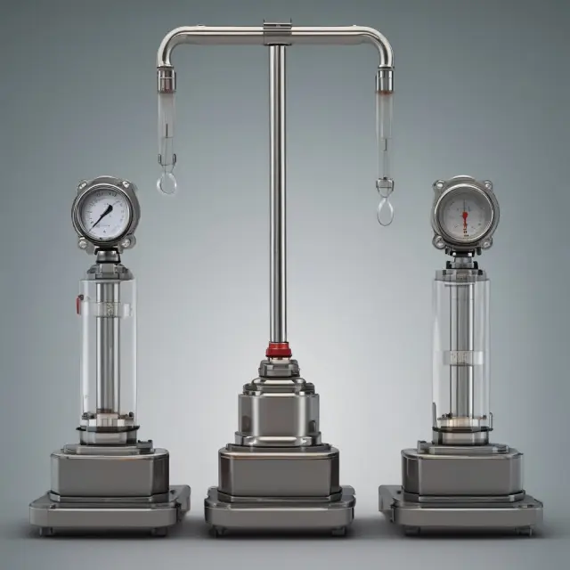 Scales comparing natural gas volumes using MCF (imperial) and MCM (metric) units