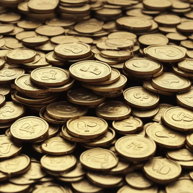 Gold coins segregated into piles representing mental accounting operations