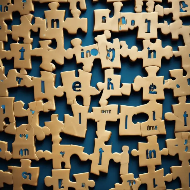 A golden puzzle depicting Microsoft