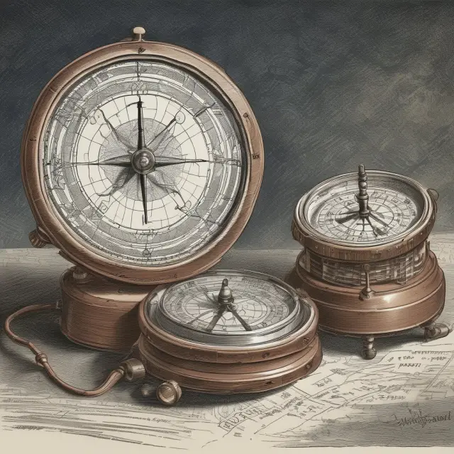 Two Merrill Lynch compasses symbolizing traditional advisors and digital advisors. Old compass anchored to large accounts, while new one embraces technology.