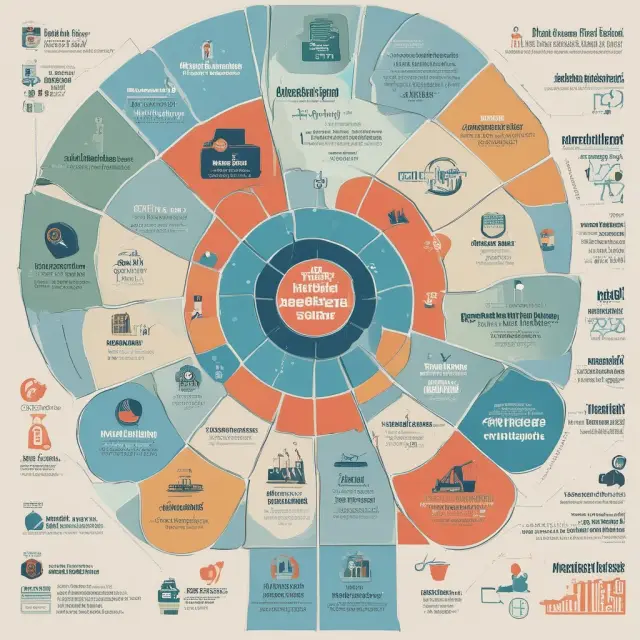 A collage showcasing various industries using the Merton model for credit risk assessment, including bond valuation, banking, and derivatives trading
