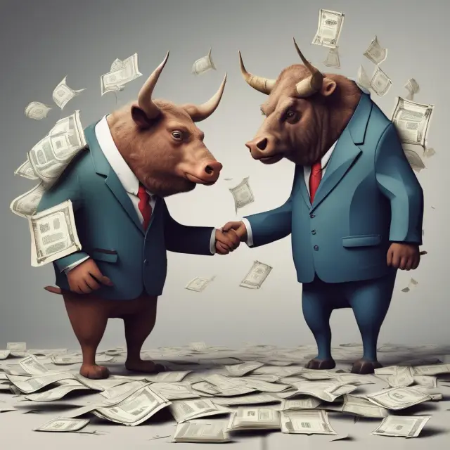 Two spouses (bulls) filing separate tax returns as a metaphor for married filing separately