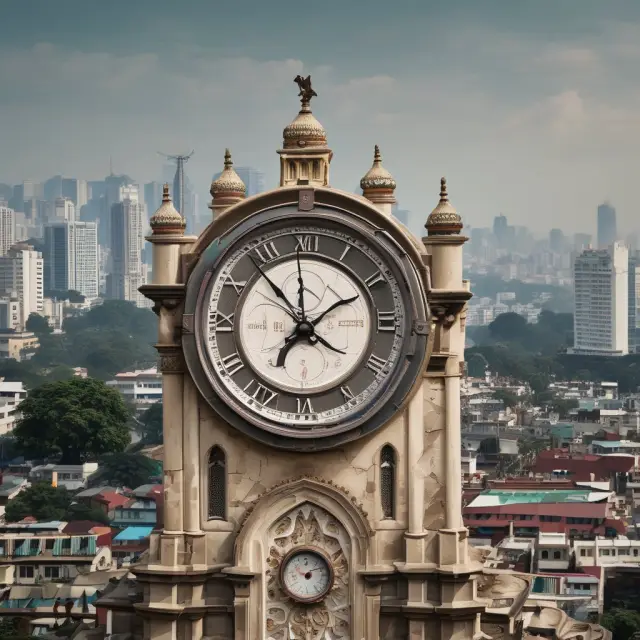 An ancient clock with the Mumbai skyline replacing clock hands and gears, representing MIBOR