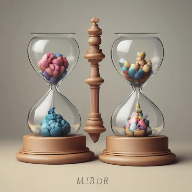 Comparison of MIBOR and LIBOR: Two hourglasses representing Mumbai InterBank Offered Rate (MIBOR) and London InterBank Overnight Rate (LIBOR), symbolizing their distinct calculation methods