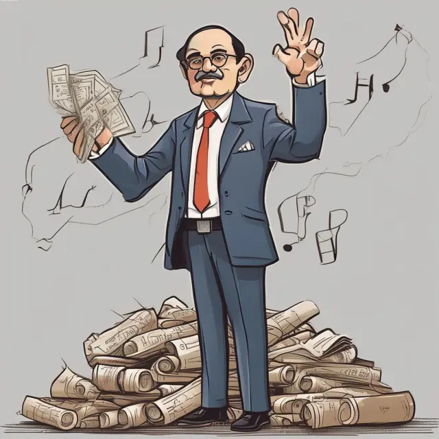 An RBI conductor leading an orchestra featuring interbank rates MIBOR, MIBID, and MIFOR