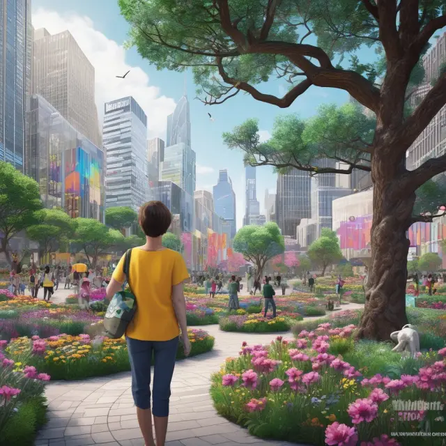 An image showcasing a beautiful garden with five distinct flowers representing Bloomberg Philanthropies