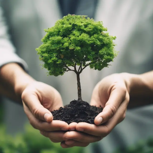 A micro-investor nurturing a blossoming garden filled with exchange-traded funds (ETFs), symbolizing growth through fractional share investing.